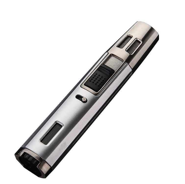 Baicheng Pen Cross Double Directetal Blue Flame Inflatable Moxibustion Metal Fixed Lock Fire Wind Proof Cigar Lighter