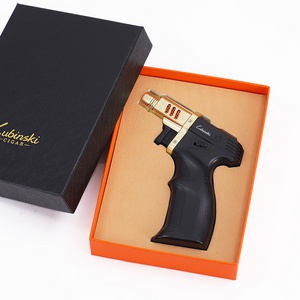 gun shapes butane torch cigar lighter 1 flame torch jet