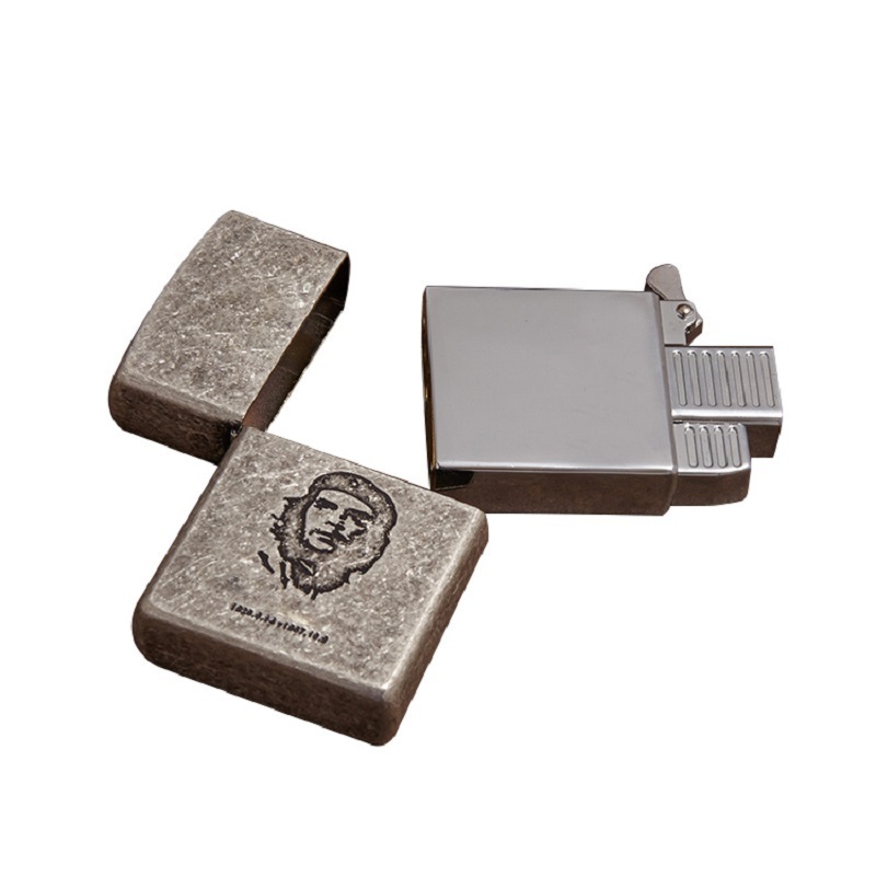 Custom Engraving Antique Style vintage Metal flip Windproof Lighter/oil lighter