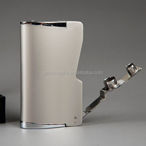 Metal Windproof Electronic Refillable Promotional Triple Cigar Lighter