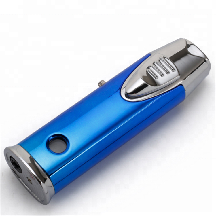 2 Jet Flame Adjustable Windproof Butane Torch Lighter for Camping and Candles