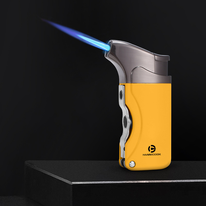 Popular Custom Brand Refillable Butane Gas Torch Flame Lighter