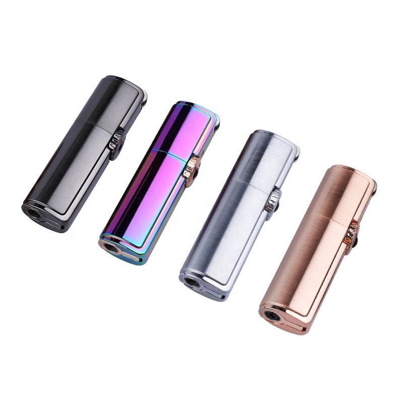 Hot Selling Jet Flame Refillable Gas Lighters Promotion Cigar Lighter Metal Customized Logo Windproof Lighter