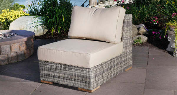 Outdoor Furniture High Quality - Wichita Middle Sofa Aluminum Frame Semicircle Dan string Cyclic gray For Garden Patio