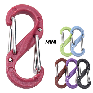 fashion jewelry carabiner Mini s carabiner hook Nylon fiber clips custom logo hook for keychain