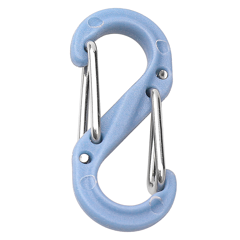 fashion jewelry carabiner Mini s carabiner hook Nylon fiber clips custom logo hook for keychain