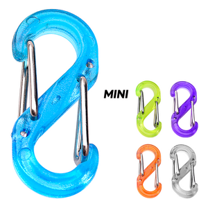 Mini plastic s promotional keychains carabiners carabiner clips custom logo Swivel self hook