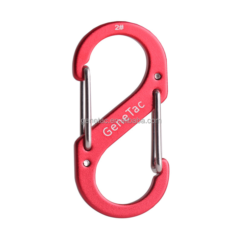 Mini Industrial Grade Aluminum Alloy Carabiner Clips Anodized Snap Hooks for Outdoor Camping Fine Craft