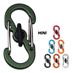 2024 1.5in Aluminum alloy s mini hooks carabiner clips custom logo Swivel self-locking hook for keychain