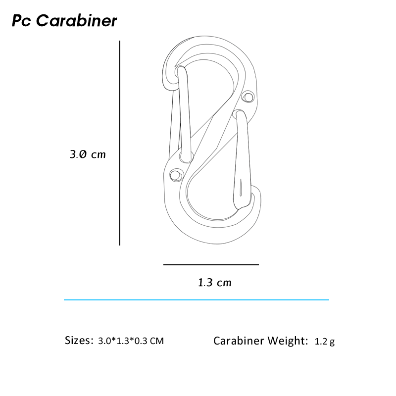 Mini plastic s promotional keychains carabiners carabiner clips custom logo Swivel self hook