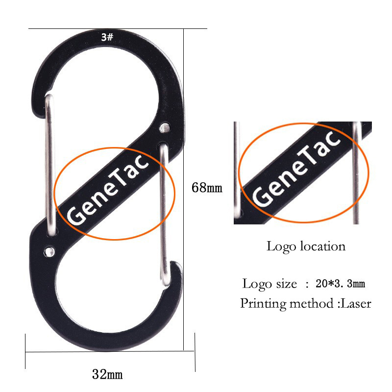 Genetac S-Biner Aluminium Snap Hook S carabiner clips Camping Accessory for Outdoor Enthusiasts tactical