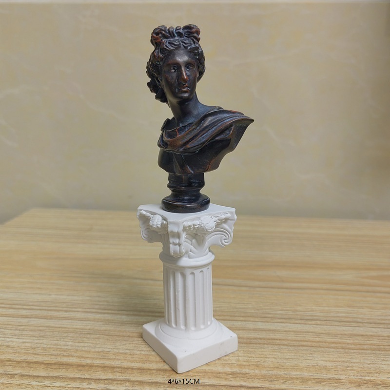 2023 NEW HOT TOP PICK POLY RESIN MINIATURE MINI GREEK ROMAN PILLAR DAVID POLLO BUST HOUSE TABLETOP DECORATIVE STATUE COLUMN POLE