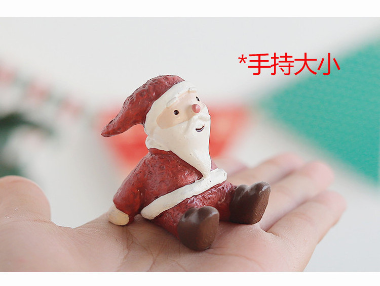 2020 READY TO SHIP RESIN CARTOON HOLIDAY CHRISTMAS XMAS TREE SANTA CLAUS SNOWMAN  MINI ANIMAL STATUES DECORATIVE PENDANT STATUES