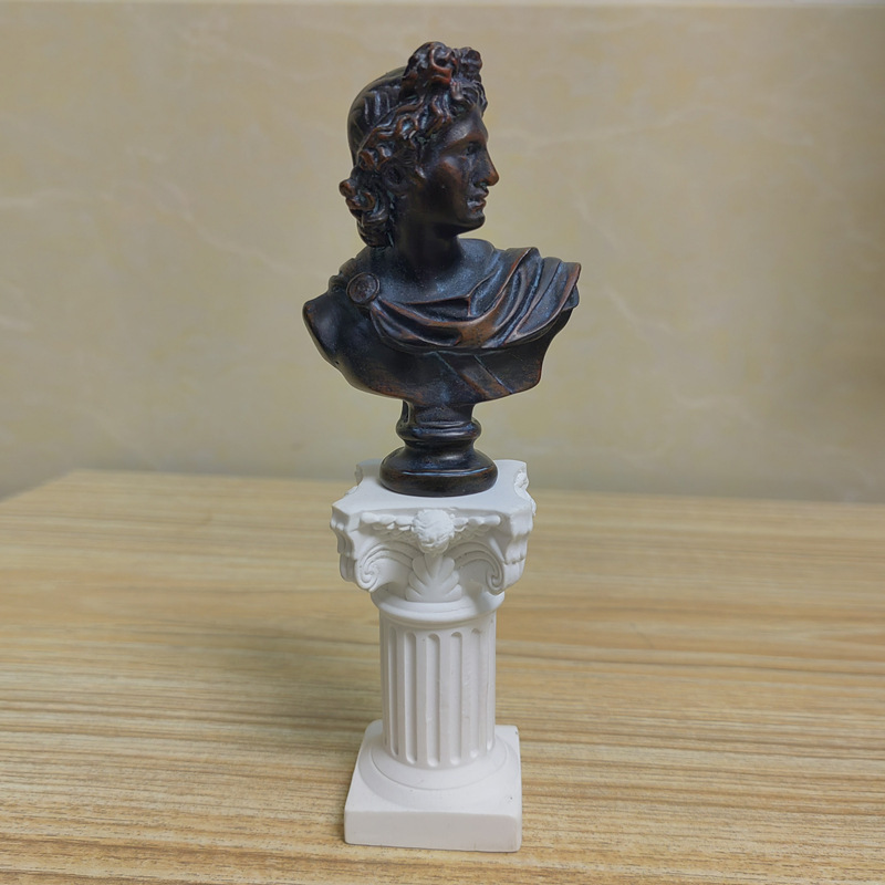 2023 NEW HOT TOP PICK POLY RESIN MINIATURE MINI GREEK ROMAN PILLAR DAVID POLLO BUST HOUSE TABLETOP DECORATIVE STATUE COLUMN POLE