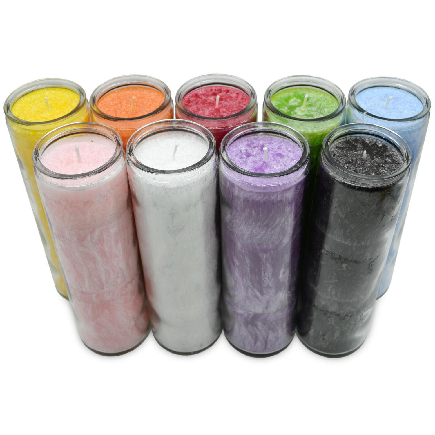 Hot Sales Religious Candle Blessing Ceremony Column 7 Day Colorful Spell Magic Candles