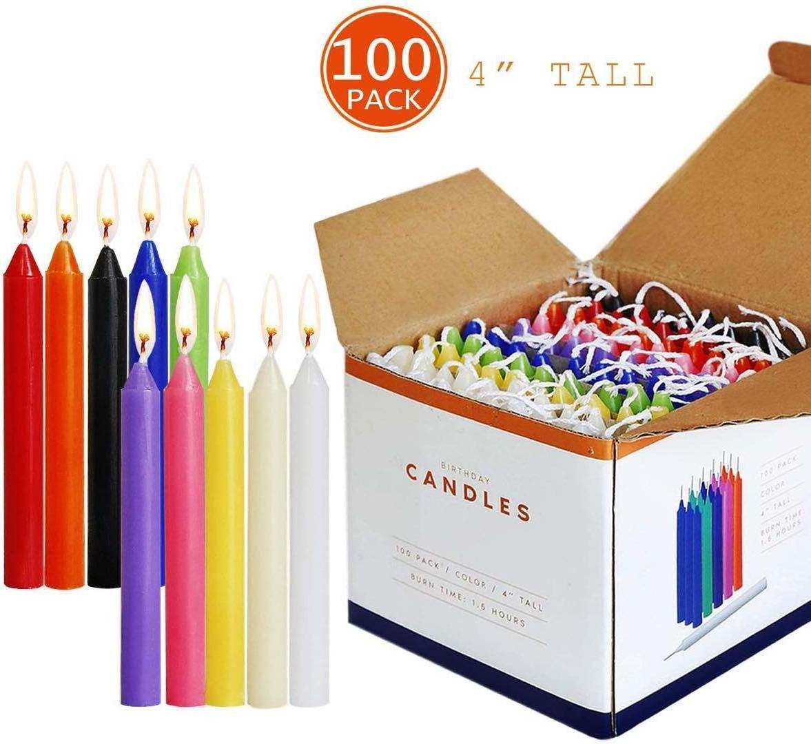 New Hot Sale 100 Party Wedding Christmas Candles Set Custom Mini Ritual Taper Candles