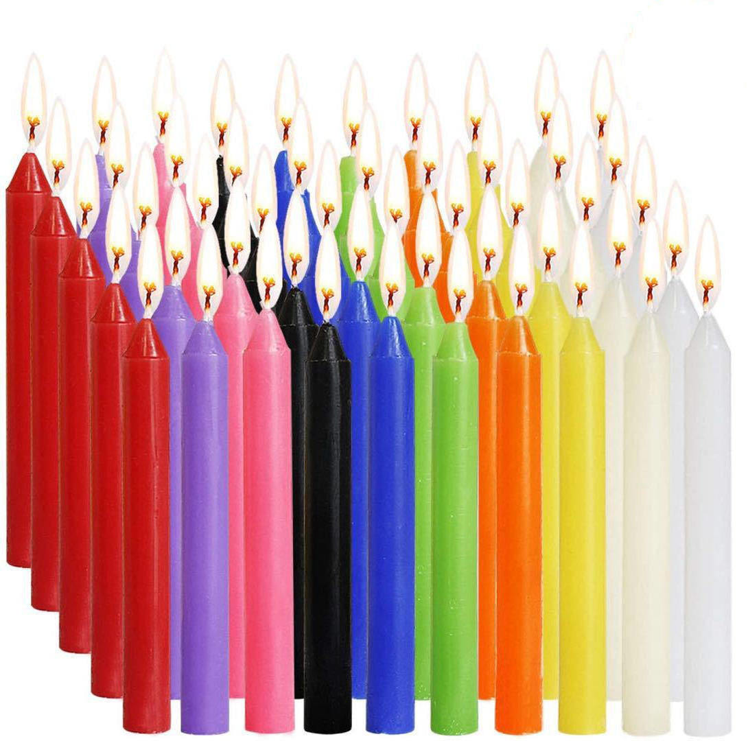 New Hot Sale 100 Party Wedding Christmas Candles Set Custom Mini Ritual Taper Candles