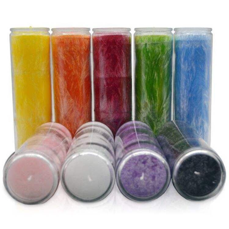 Hot Sales Religious Candle Blessing Ceremony Column 7 Day Colorful Spell Magic Candles