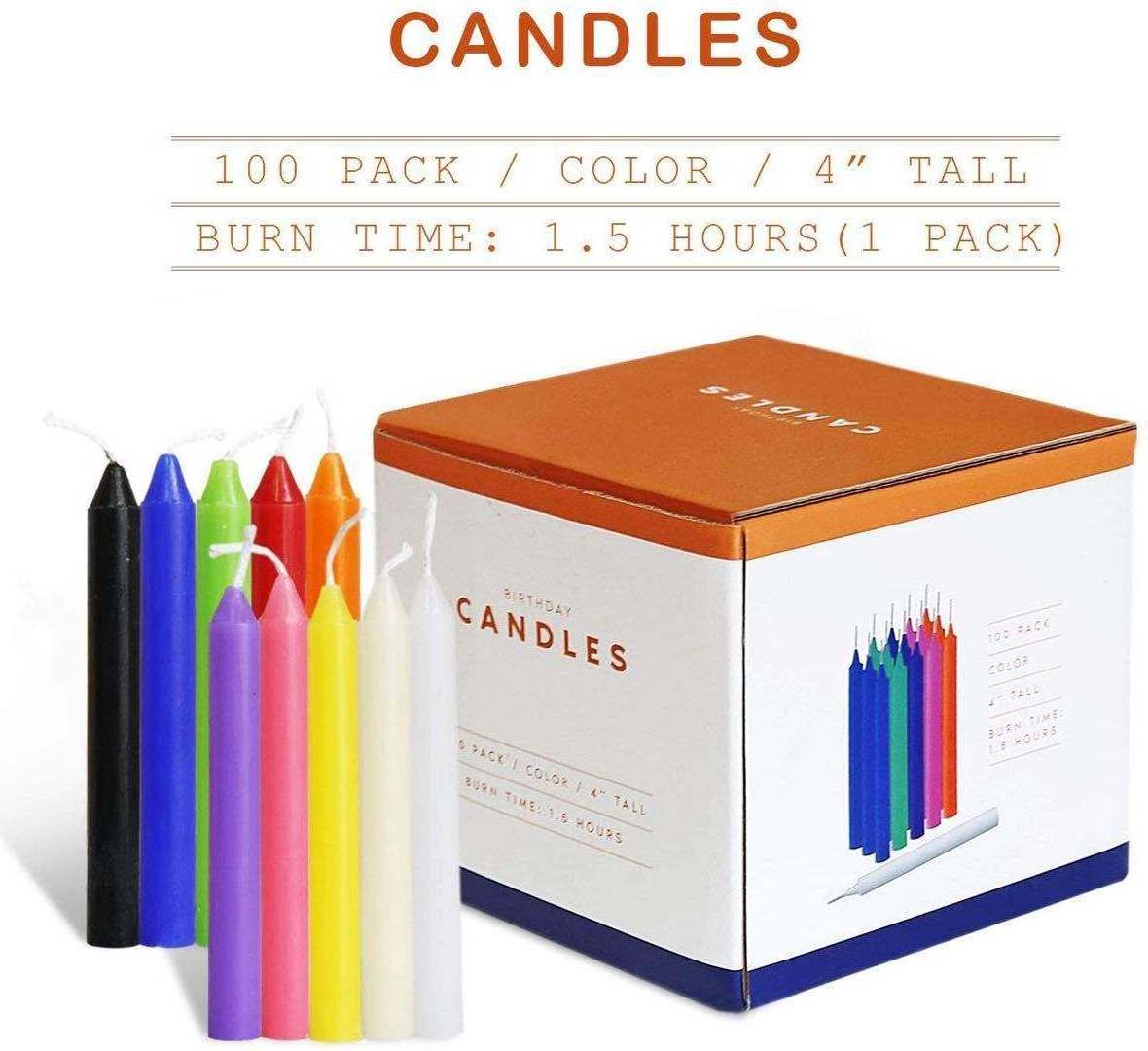 New Hot Sale 100 Party Wedding Christmas Candles Set Custom Mini Ritual Taper Candles