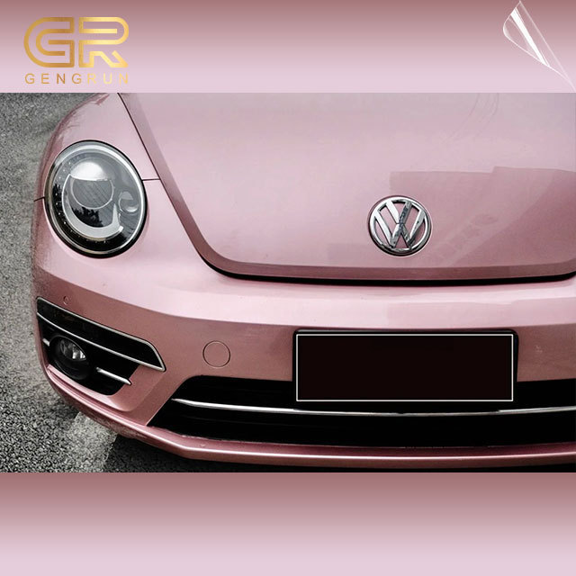 Matte Diamond Sands Pink Vinyl Wrap Film Automobiles Car Wrapping Stickers With Air Free Bubble