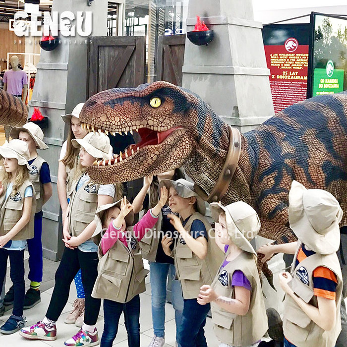 Amusement park realistic animatronic dinosaur robot costumes