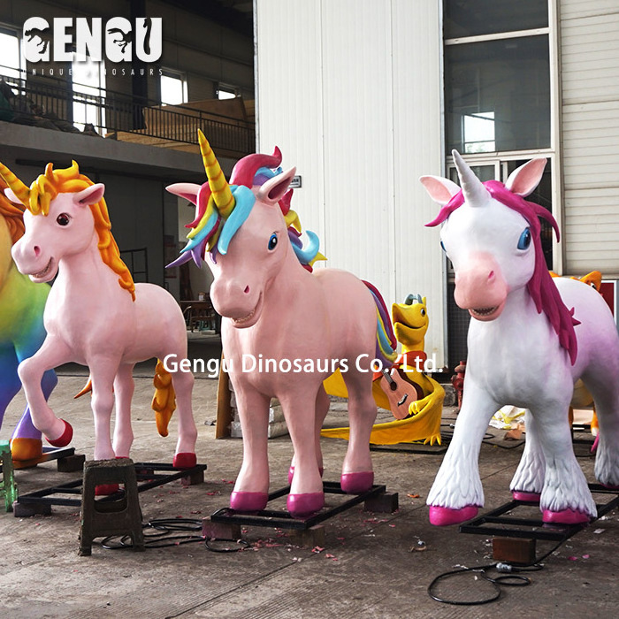 Customized Cartoon Animal Model Robot Unicorn Statue For Sale