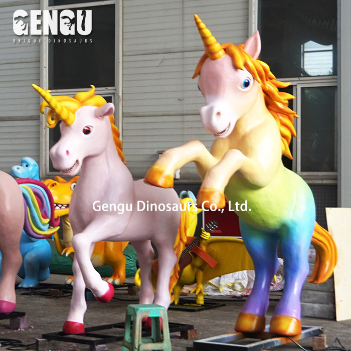 Artificial 3D Animal Model Animatronic Unicorn For Sale