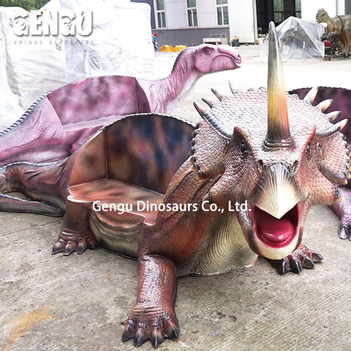 Zoo Park Equipment 3D Dinosaur Fiberglass Chair