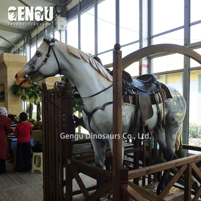 Kids equipment riding fiberglass life size horse