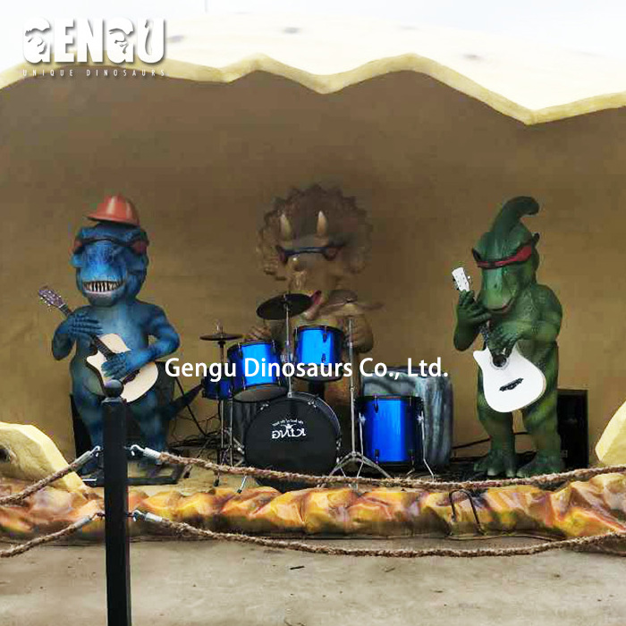 Cartoon Dinosaur Model Animatronic Dinosaur Band For Sale