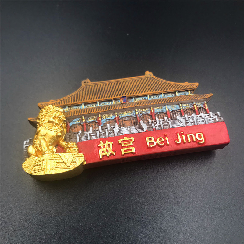 New Resin Beijing Great Wall Chinese Characteristics Tourist Souvenirs Magnetic Stereo Refrigerator Stickers