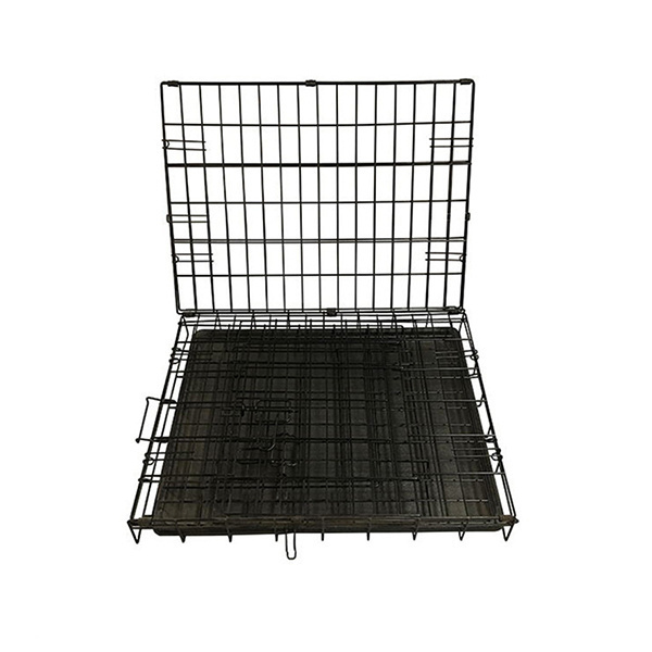 Wholesale Manufacturer 30 36 42 48 Inch Metal Foldable Dog Crates Cage Metal Folding Dog Cage Black Impact Dog Kennel Crate