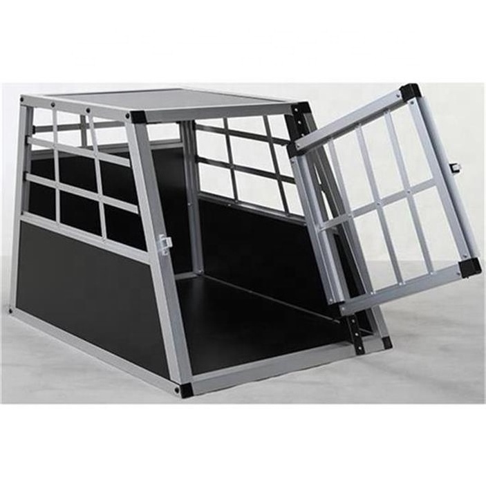 Collapsible pet transport aluminium dog cage crate  for car travelling