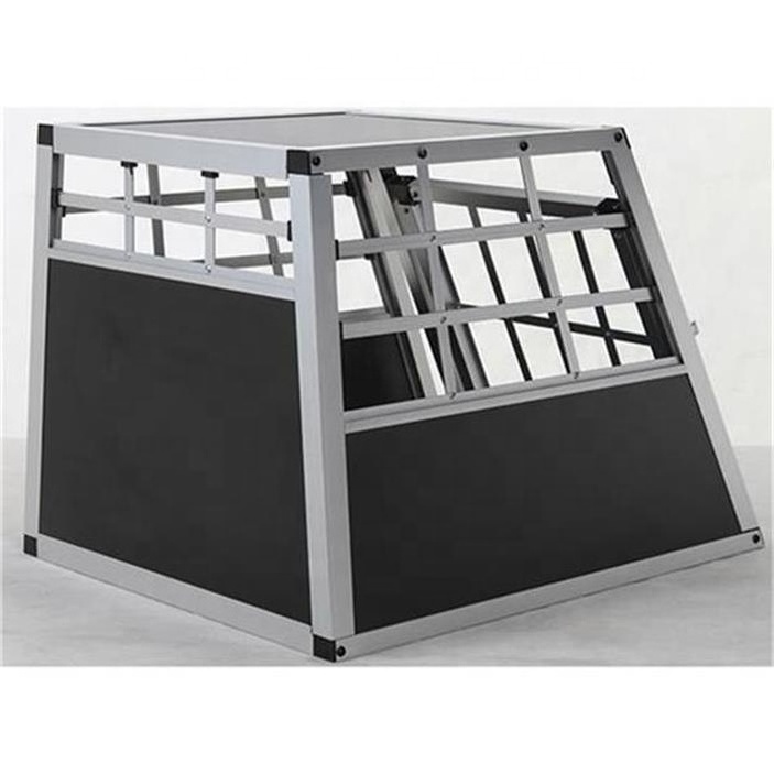 Collapsible pet transport aluminium dog cage crate  for car travelling