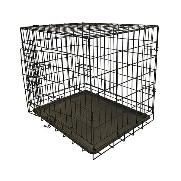 Wholesale Manufacturer 30 36 42 48 Inch Metal Foldable Dog Crates Cage Metal Folding Dog Cage Black Impact Dog Kennel Crate