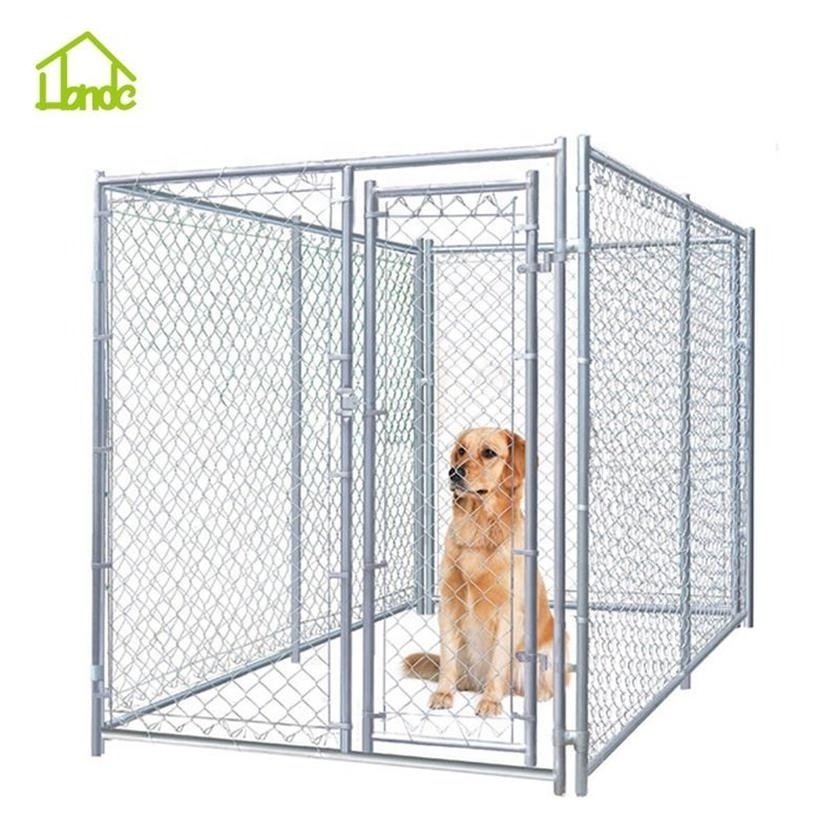 10x10x6 foot outdoor large galvanized chain link dog fence kennel cage from China factory