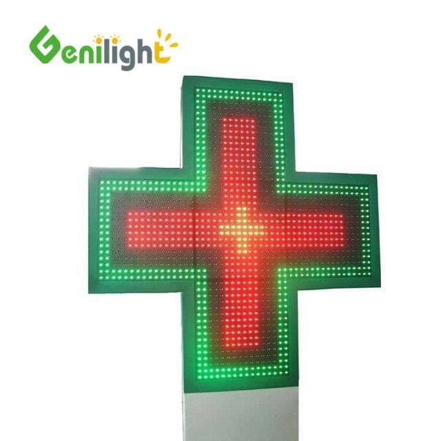 LED cross medical pharmacy display business commercial sign