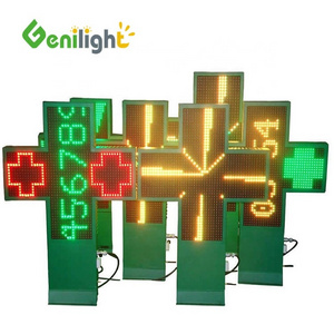 Full Color Led cross Pharmacy Sign With WIFI Control