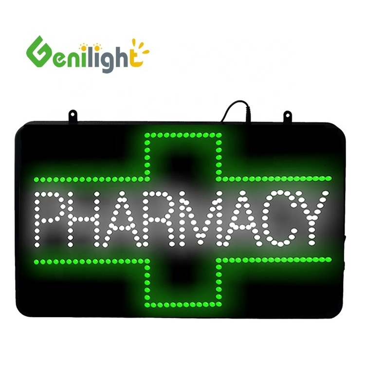 new animated motion led letter PHARMACY open sign billboard