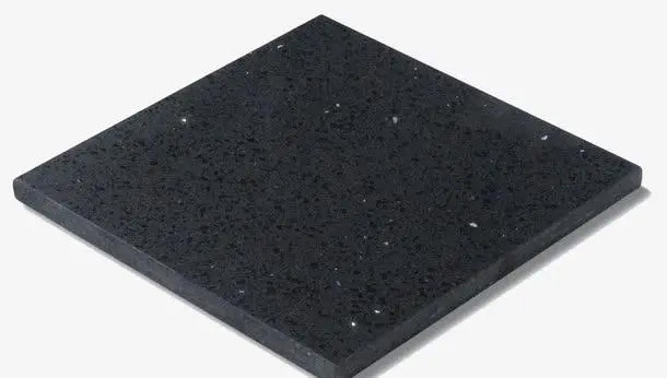 High Quality Starry Black Sparkle Mirror Quartz Stone Floor Tiles Countertop Artificial Quartz Slabs Stone Quartz GM-Q-B011