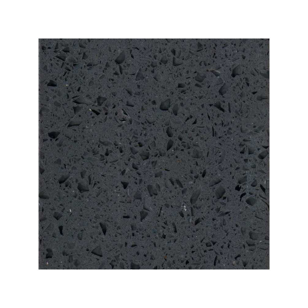 High Quality Starry Black Sparkle Mirror Quartz Stone Floor Tiles Countertop Artificial Quartz Slabs Stone Quartz GM-Q-B011