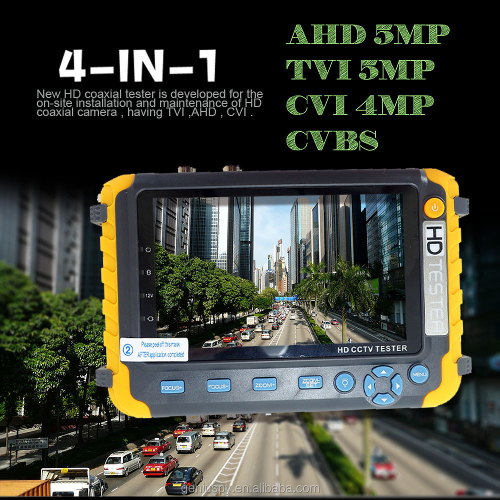 Upgraded IV8W 5 inch CCTV Tester Monitor 8MP 5MP 4MP TVI AHD CVI CVBS Security Camera Tester  PTZ  Audio VGA