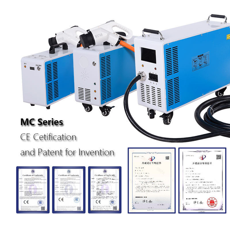 Electric car charging station Level 3 mobile portable electric car charger with solar power station