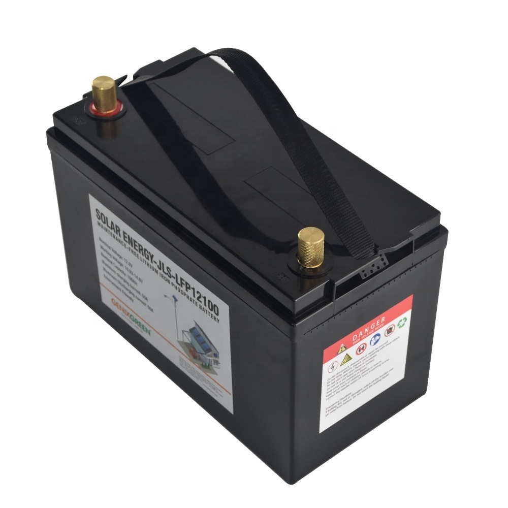 To replace lead acid battery deep cycle 12v 100ah solar battery lithium ion lifepo4 battery for solar storage