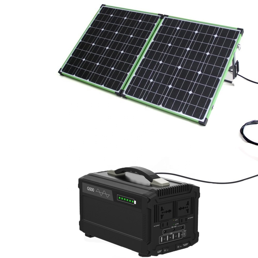 High Quality Hot Sales LiFePo4 500Wh Solar Panel Portable Energy Box Solar Generator Kit For Home Use