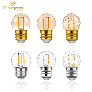 G40 Decorative Light Bulbs E27 1W 220V Warm White Amber Glass 10W Equivalent Vintage Dimmable LED Filament Bulb Home