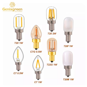 Led Dimmable Bulb E12 110V 0.5W 1W 2W LED Lamp LED Filament Night Light Chandelier LED Edison Bulbs C7 T20 T22