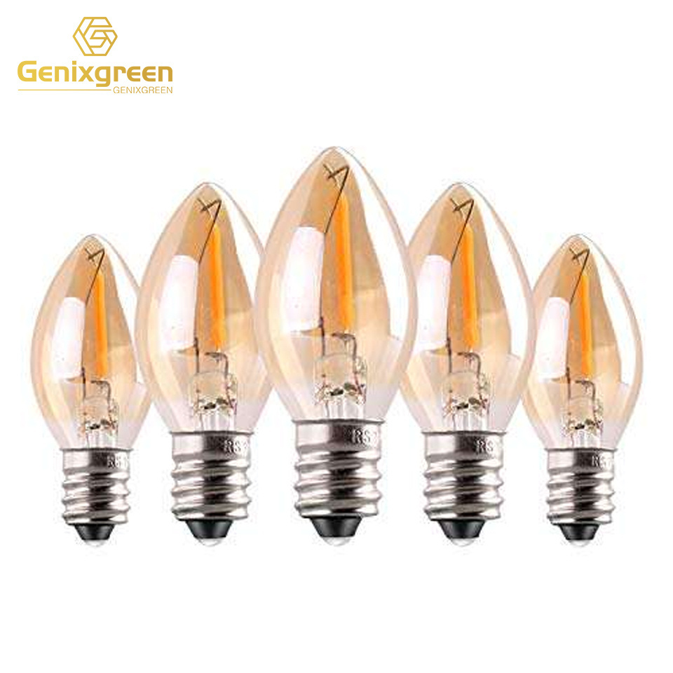 Fancy Intertek Light Bulb Amber C7 12 V 1w E14 Glass Dimmable Glass LED Lightbulb DC 80 Lighting and Circuitry Design 100 0.5