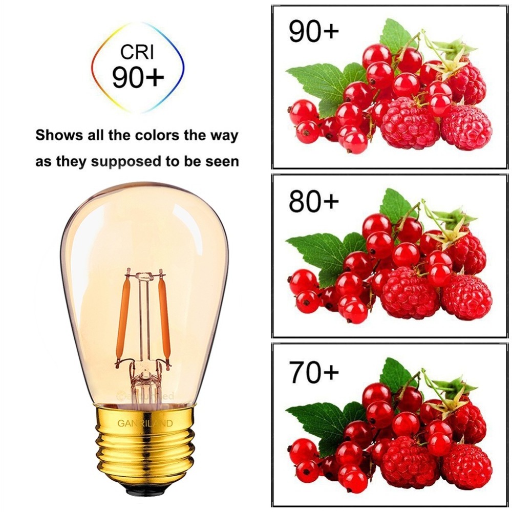 ST45G 2w 220v 2700k Amber S14 Cover  For Home Ceiling Hang LED Vintage Bulb Light Raw Material Dimmable Filament Pendant Bulbs