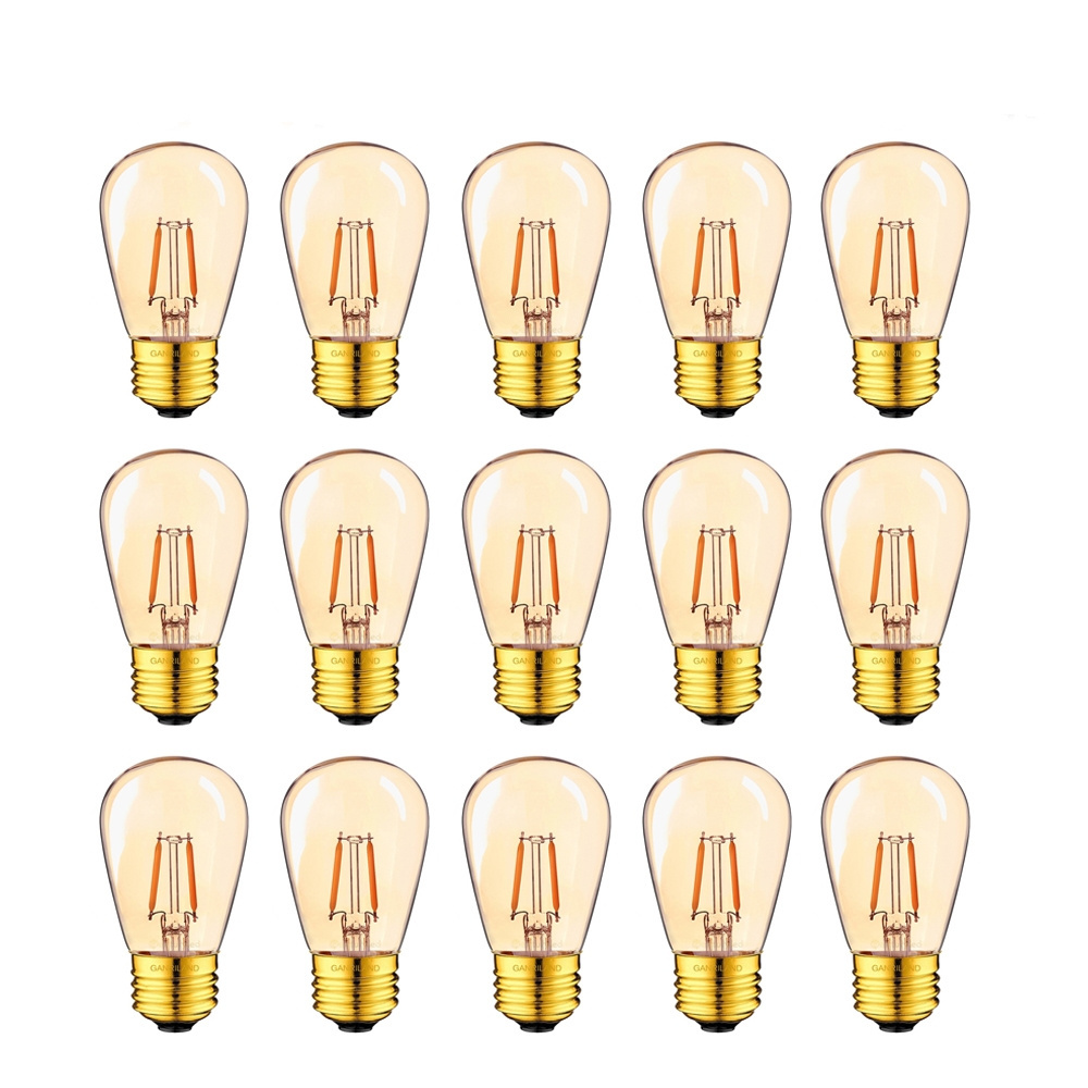 ST45G 2w 220v 2700k Amber S14 Cover  For Home Ceiling Hang LED Vintage Bulb Light Raw Material Dimmable Filament Pendant Bulbs